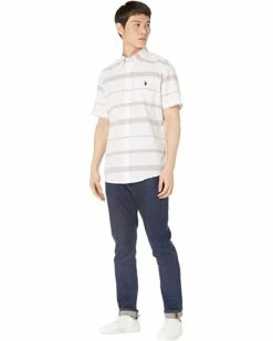 U.S. POLO ASSN. Shirts & Tops Horizontal Pop Stripe Button Down -Valentino Garavani Sales Shop 71c6FY0T99L. AC SR736920