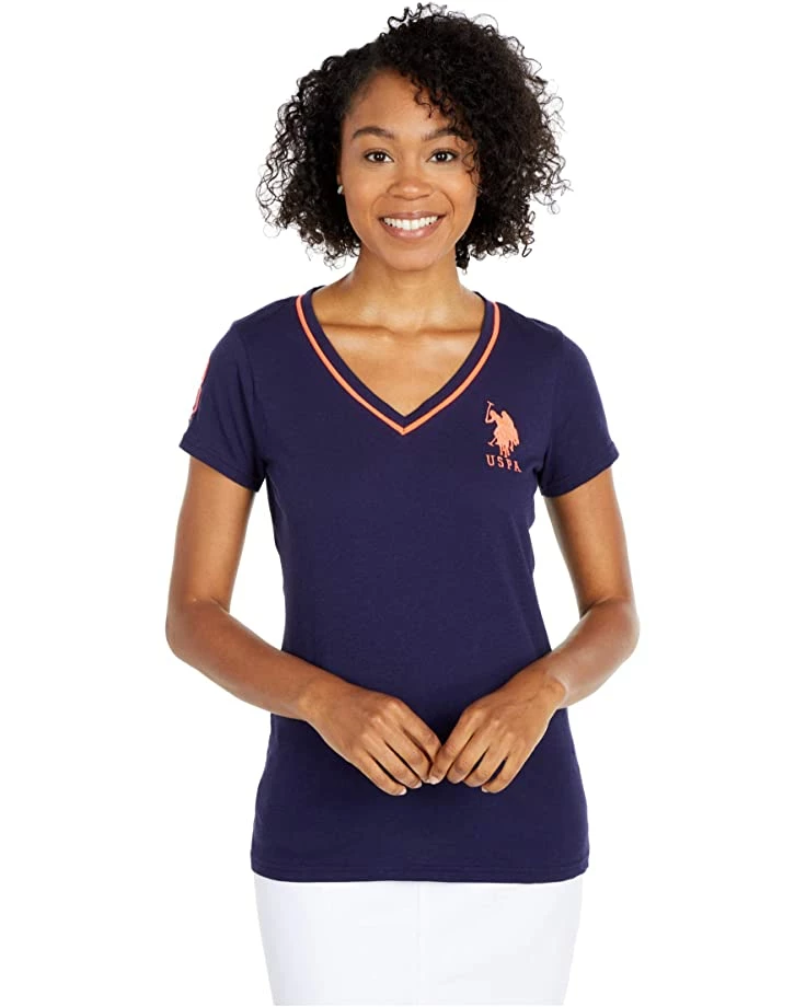 U.S. POLO ASSN. Shirts & Tops V-Neck Neon Trim Tee 3 U.S. POLO ASSN. Shirts & Tops V-Neck Neon Trim Tee