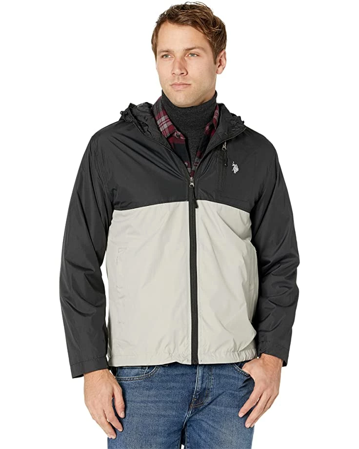 U.S. POLO ASSN. Coats & Outerwear Color-Block Windbreaker w/ Fix Hood and Small Hm 3 U.S. POLO ASSN. Coats & Outerwear Color-Block Windbreaker w/ Fix Hood and Small Hm