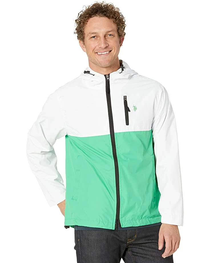 U.S. POLO ASSN. Coats & Outerwear Color-Block Windbreaker w/ Fix Hood and Small Hm 8 U.S. POLO ASSN. Coats & Outerwear Color-Block Windbreaker w/ Fix Hood and Small Hm - Image 6