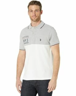 U.S. POLO ASSN. Shirts & Tops Short Sleeve Embossed Color Block Slim Fit Shirt