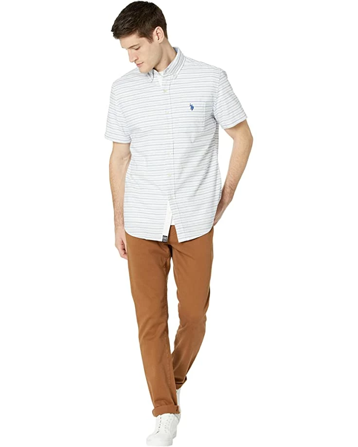 U.S. POLO ASSN. Shirts & Tops Short Sleeve Classic Fit Horizontal Stripe Woven Shirt 6 U.S. POLO ASSN. Shirts & Tops Short Sleeve Classic Fit Horizontal Stripe Woven Shirt - Image 4