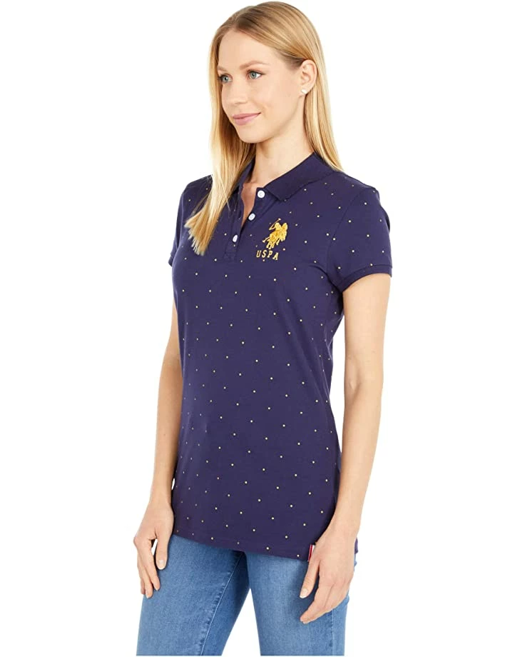 U.S. POLO ASSN. Shirts & Tops Foil Dot Scallop Collar Polo 4 U.S. POLO ASSN. Shirts & Tops Foil Dot Scallop Collar Polo - Image 2