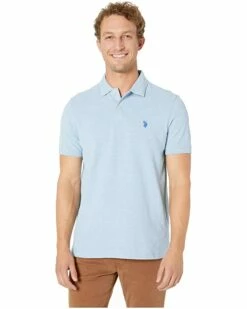 U.S. POLO ASSN. Shirts & Tops Solid Cotton Pique Polo with Small Pony -Valentino Garavani Sales Shop 71gUHnWYDyL. AC SR736920