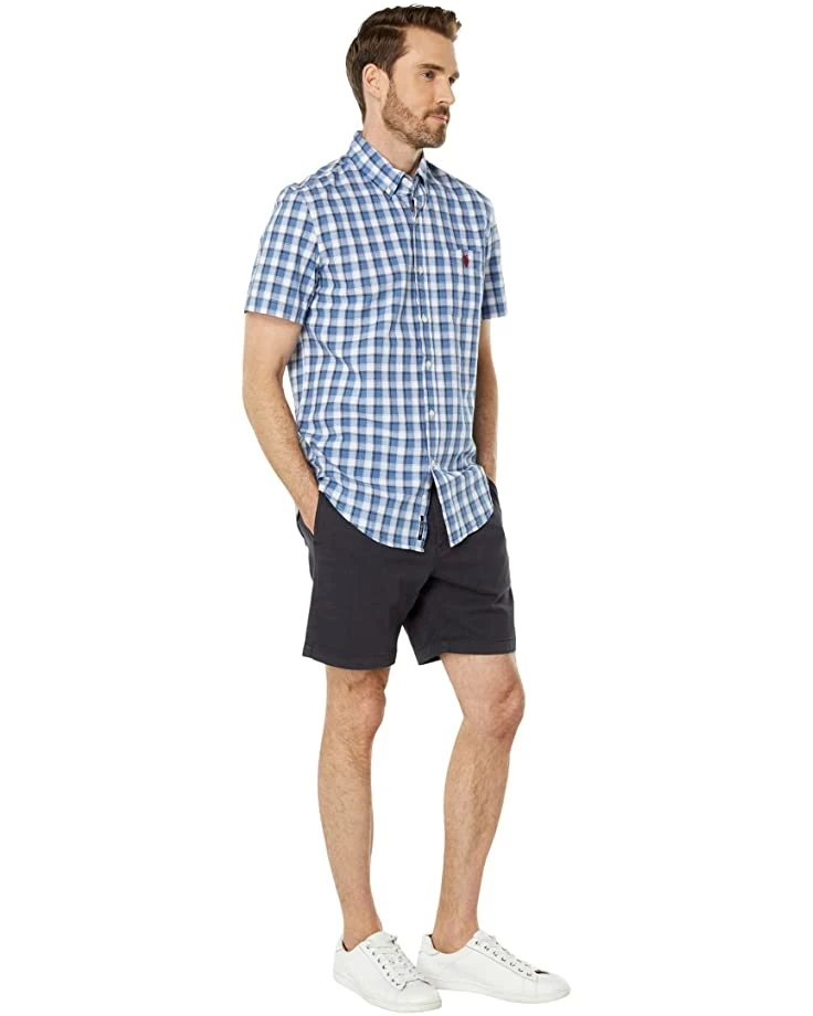 U.S. POLO ASSN. Shirts & Tops Short Sleeve Yarn-Dyed Heathered Plaid Poplin Woven Shirt 6 U.S. POLO ASSN. Shirts & Tops Short Sleeve Yarn-Dyed Heathered Plaid Poplin Woven Shirt - Image 4