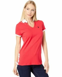 U.S. POLO ASSN. Shirts & Tops Side Lace-Up Polo Shirt