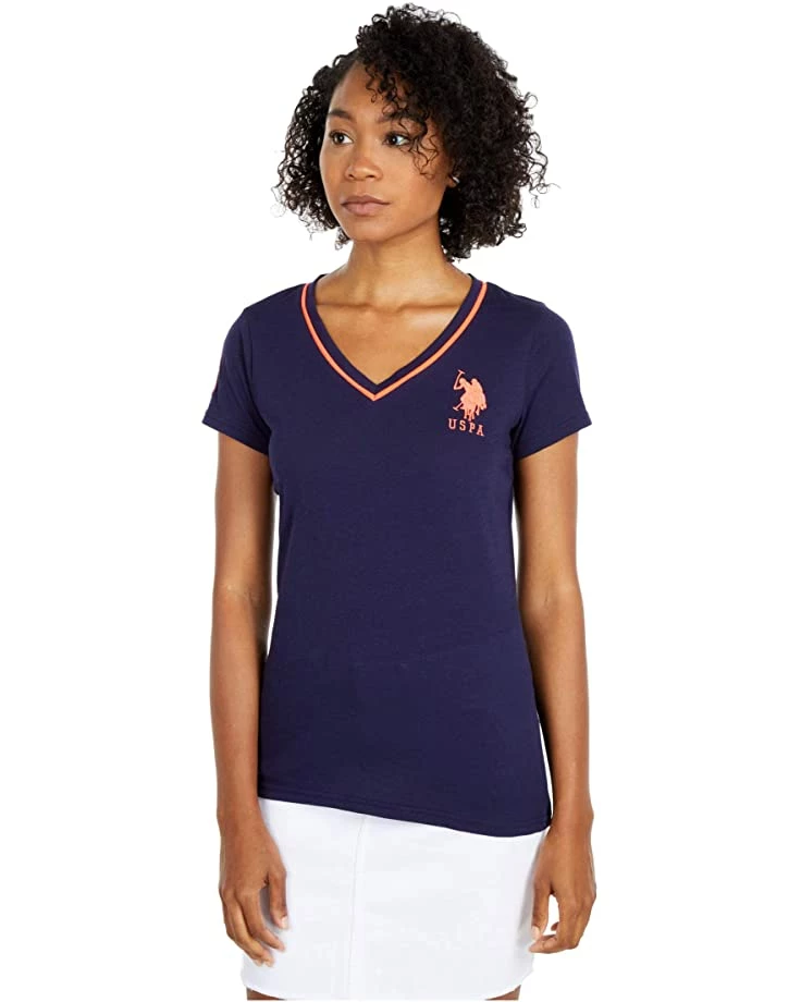 U.S. POLO ASSN. Shirts & Tops V-Neck Neon Trim Tee 4 U.S. POLO ASSN. Shirts & Tops V-Neck Neon Trim Tee - Image 2