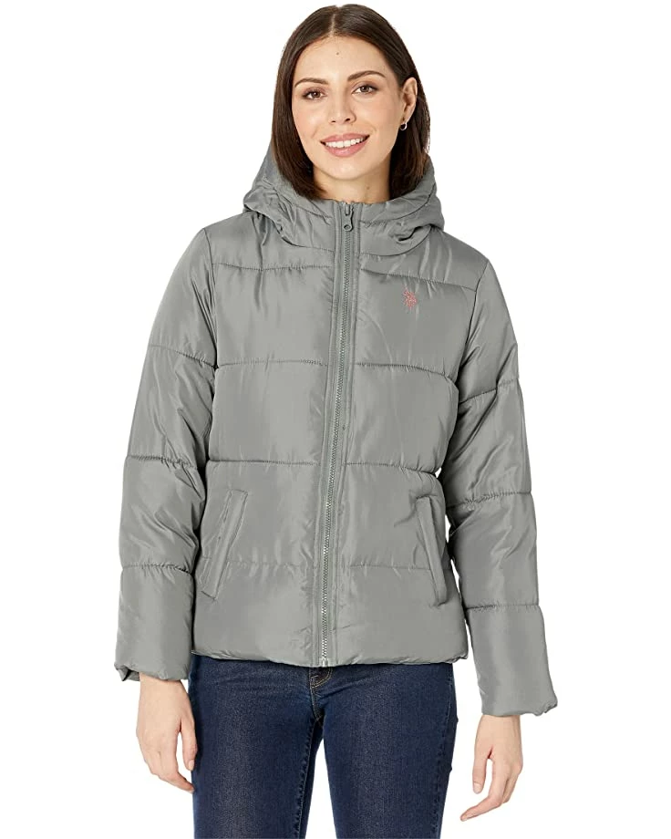U.S. POLO ASSN. Coats & Outerwear Wide Channel Puffer w/ Hood 9 U.S. POLO ASSN. Coats & Outerwear Wide Channel Puffer w/ Hood - Image 7