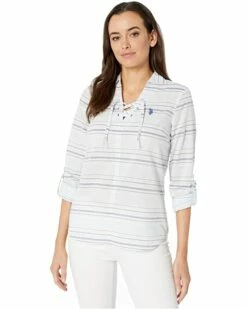 U.S. POLO ASSN. Shirts & Tops Dobby Lace-Up Woven Shirt