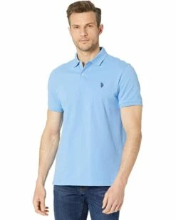 U.S. POLO ASSN. Shirts & Tops Solid Cotton Pique Polo with Small Pony -Valentino Garavani Sales Shop 71mDt BmDL. AC SR736920