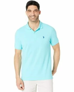 U.S. POLO ASSN. Shirts & Tops Solid Cotton Pique Polo with Small Pony -Valentino Garavani Sales Shop 71mNuNt74gL. AC SR736920