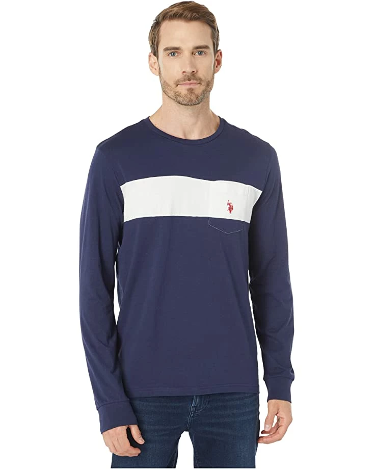 U.S. POLO ASSN. Shirts & Tops Long Sleeve Color-Block Tee with Pocket 7 U.S. POLO ASSN. Shirts & Tops Long Sleeve Color-Block Tee with Pocket - Image 5