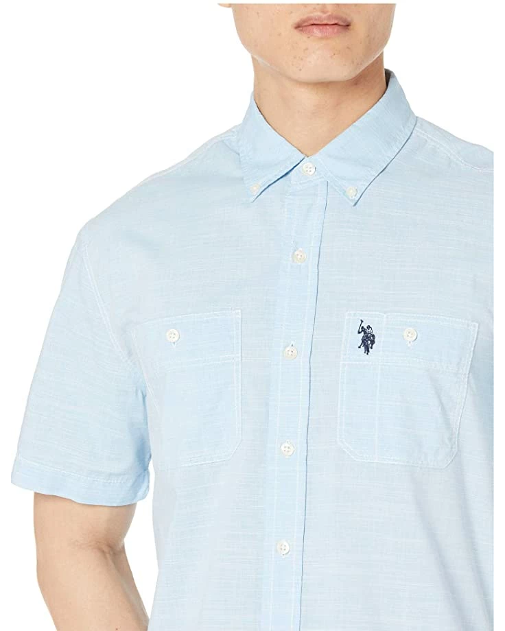 U.S. POLO ASSN. Shirts & Tops Short Sleeve EOE Slub Two-Pocket Woven Shirt-ZW 5 U.S. POLO ASSN. Shirts & Tops Short Sleeve EOE Slub Two-Pocket Woven Shirt-ZW - Image 3