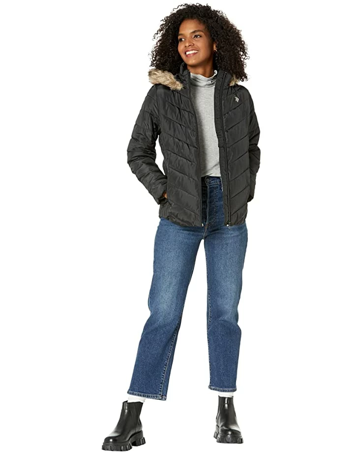 U.S. POLO ASSN. Coats & Outerwear Faux Fur Trim Hood Puffer 6 U.S. POLO ASSN. Coats & Outerwear Faux Fur Trim Hood Puffer - Image 4