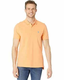 U.S. POLO ASSN. Shirts & Tops Solid Cotton Pique Polo with Small Pony -Valentino Garavani Sales Shop 71ncxA22QUL. AC SR736920