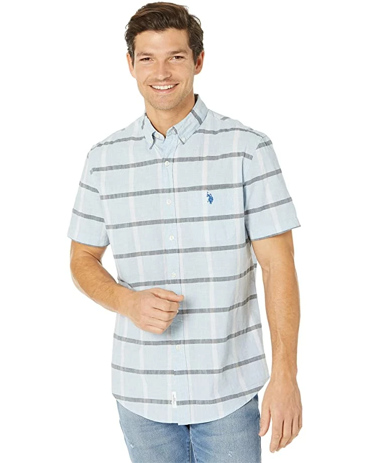 U.S. POLO ASSN. Shirts & Tops Short Sleeve Classic Fit Wide Horizontal Stripe Woven Shirt 3 U.S. POLO ASSN. Shirts & Tops Short Sleeve Classic Fit Wide Horizontal Stripe Woven Shirt