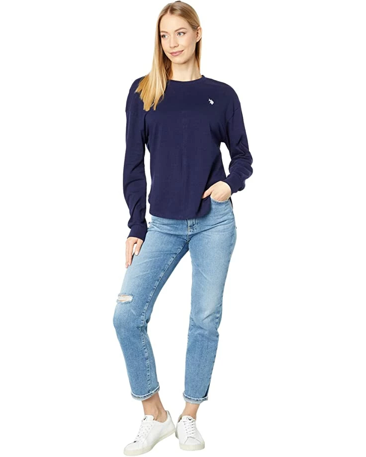 U.S. POLO ASSN. Shirts & Tops Long Sleeve Solid Crew Neck Front Seam Top 6 U.S. POLO ASSN. Shirts & Tops Long Sleeve Solid Crew Neck Front Seam Top - Image 4