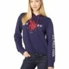 U.S. POLO ASSN. Hoodies & Sweatshirts Long Sleeve Cropped 1890 Logo Hoodie -Valentino Garavani Sales Shop 71rG246s18L. AC SR736920