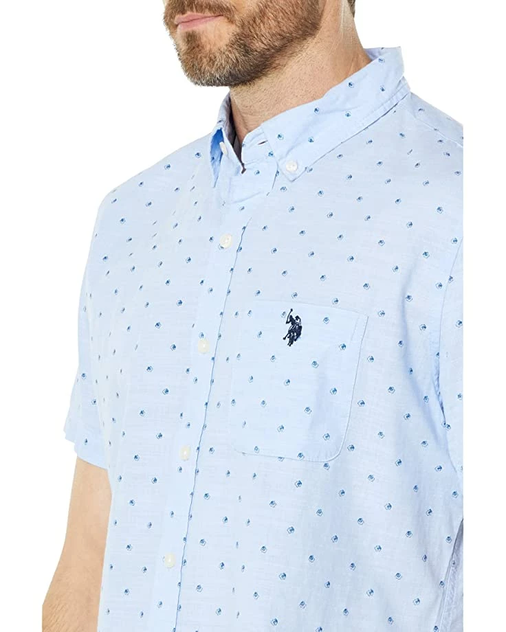 U.S. POLO ASSN. Shirts & Tops Short Sleeve Printed Slub Woven Shirt 5 U.S. POLO ASSN. Shirts & Tops Short Sleeve Printed Slub Woven Shirt - Image 3
