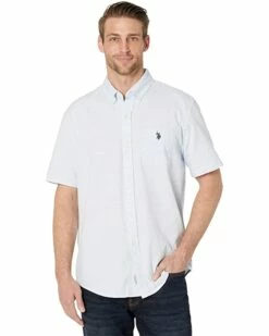 U.S. POLO ASSN. Shirts & Tops Short Sleeve Slub Eoe Dobby Woven Shirt
