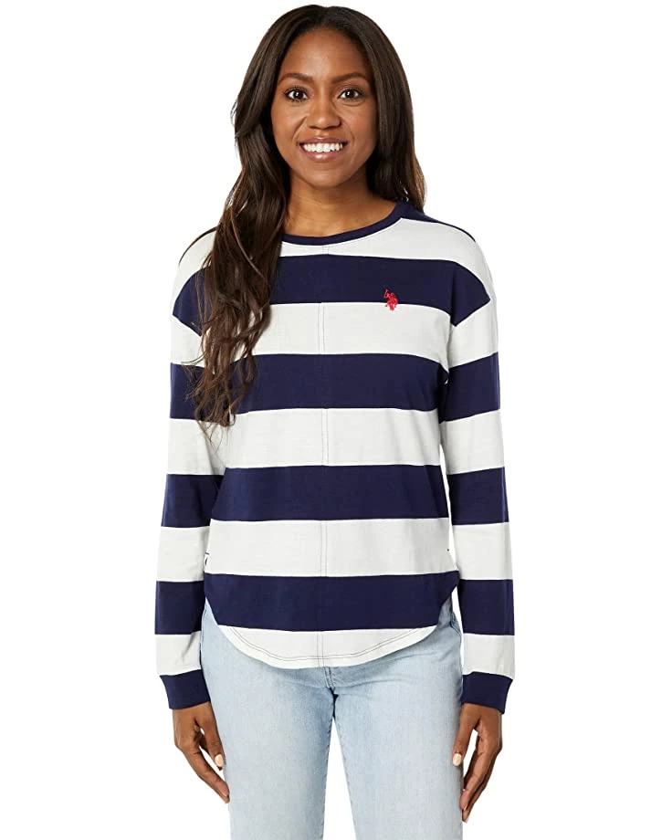 U.S. POLO ASSN. Shirts & Tops Long Sleeve Striped Crew Neck Front Seam Top 3 U.S. POLO ASSN. Shirts & Tops Long Sleeve Striped Crew Neck Front Seam Top