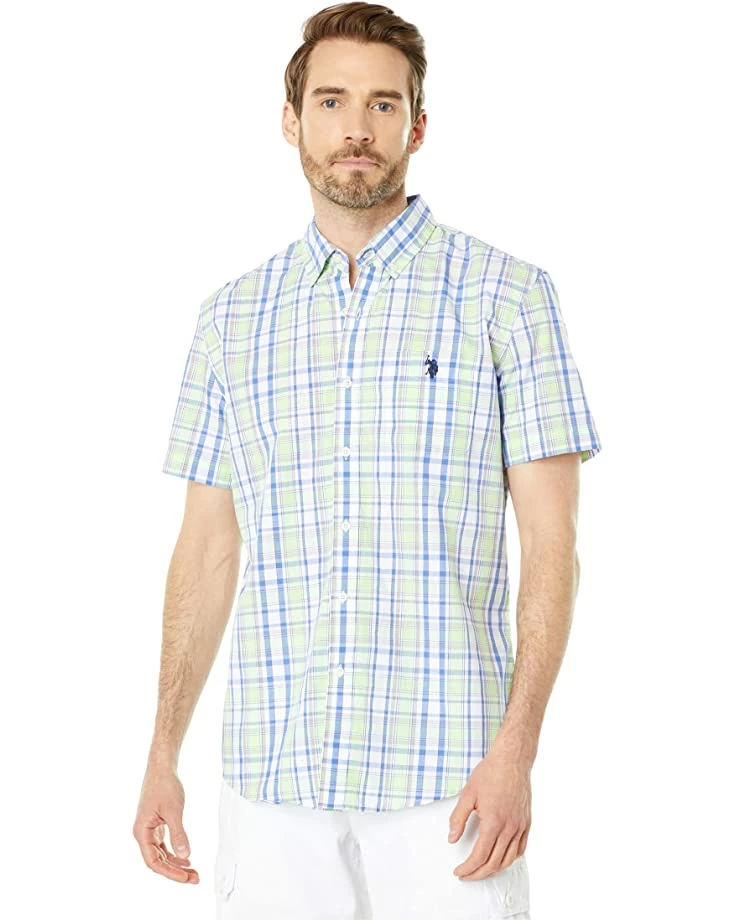 U.S. POLO ASSN. Shirts & Tops Short Sleeve Classic Fit Yarn-Dyed Poplin Plaid Woven Shirt 7 U.S. POLO ASSN. Shirts & Tops Short Sleeve Classic Fit Yarn-Dyed Poplin Plaid Woven Shirt - Image 5