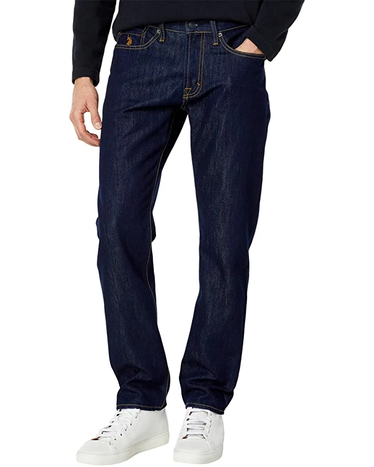 U.S. POLO ASSN. Stretch Slim Straight Five-Pocket Jeans in Blue 3 U.S. POLO ASSN. Stretch Slim Straight Five-Pocket Jeans in Blue