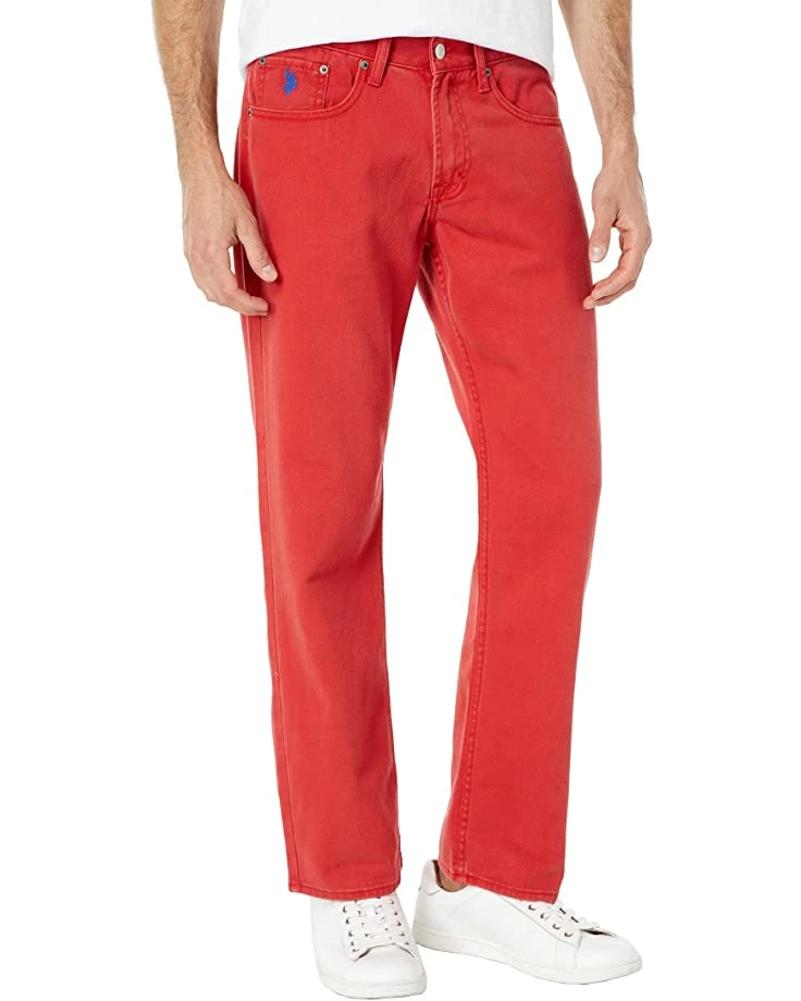 U.S. POLO ASSN. Slim Straight Five-Pocket Jeans in Red Canyon 3 U.S. POLO ASSN. Slim Straight Five-Pocket Jeans in Red Canyon