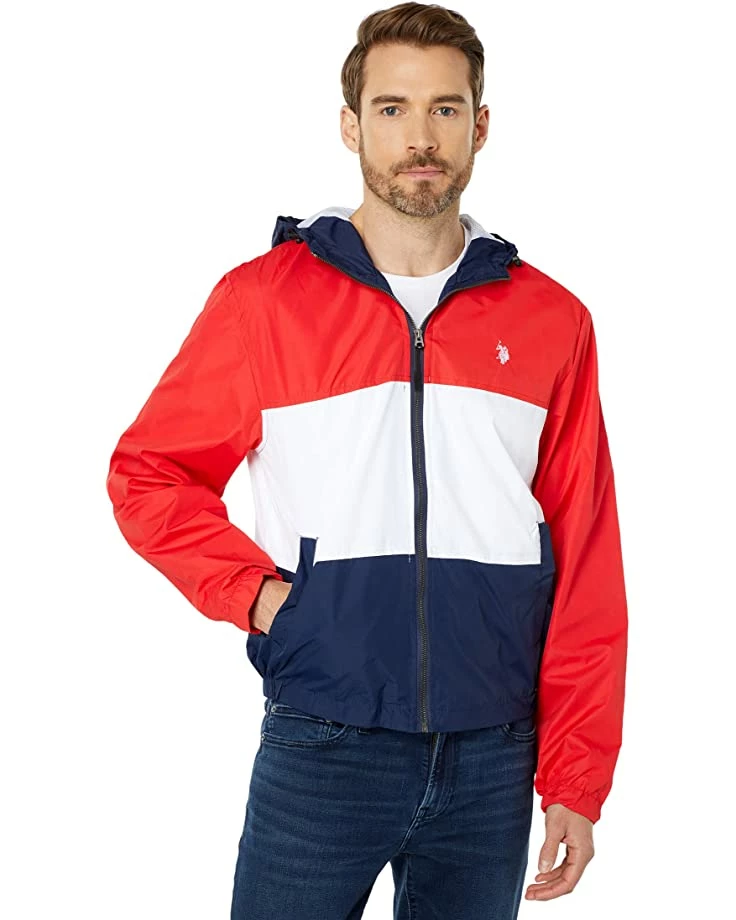 U.S. POLO ASSN. Coats & Outerwear Tricolor Hooded Windbreaker 8 U.S. POLO ASSN. Coats & Outerwear Tricolor Hooded Windbreaker - Image 6