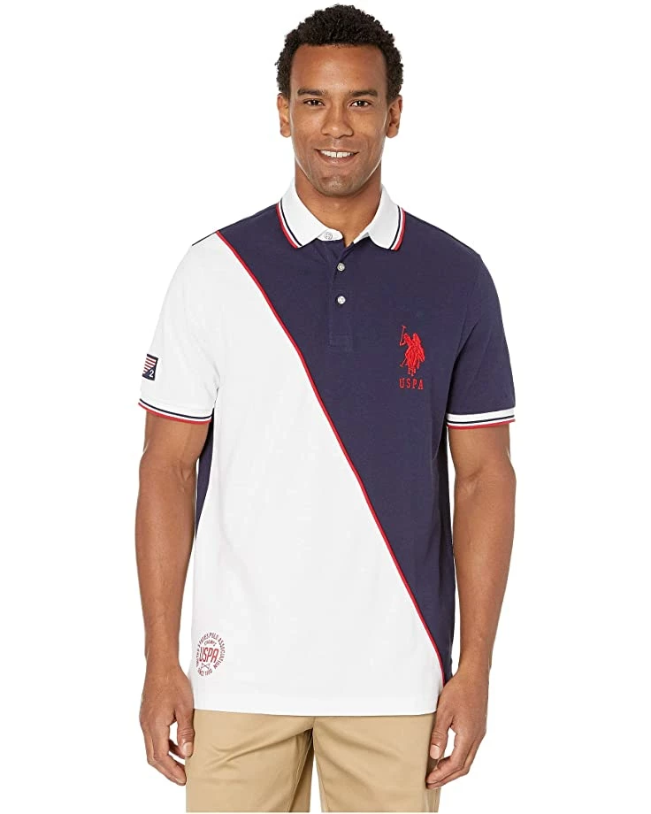 U.S. POLO ASSN. Shirts & Tops Diagonal Color Block Polo 3 U.S. POLO ASSN. Shirts & Tops Diagonal Color Block Polo