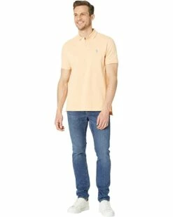 U.S. POLO ASSN. Shirts & Tops Solid Cotton Pique Polo with Small Pony -Valentino Garavani Sales Shop 71yZ0Ao1K7L. AC SR736920
