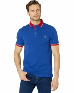 U.S. POLO ASSN. Shirts & Tops Slim Fit Contrast Pique Polo