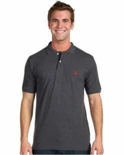 U.S. POLO ASSN. Shirts & Tops Solid Cotton Pique Polo with Small Pony -Valentino Garavani Sales Shop 811et0rWhdL. AC SR736920
