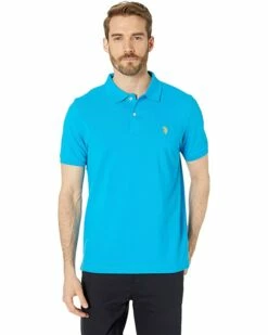 U.S. POLO ASSN. Shirts & Tops Solid Cotton Pique Polo with Small Pony -Valentino Garavani Sales Shop 812lKFtdp2L. AC SR736920
