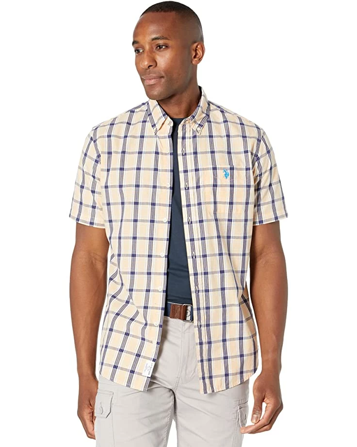 U.S. POLO ASSN. Shirts & Tops Short Sleeve Three-Color Plaid Woven Shirt 3 U.S. POLO ASSN. Shirts & Tops Short Sleeve Three-Color Plaid Woven Shirt