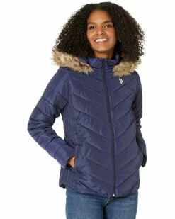 U.S. POLO ASSN. Coats & Outerwear Faux Fur Trim Hood Puffer 12 U.S. POLO ASSN. Coats & Outerwear Faux Fur Trim Hood Puffer -Valentino Garavani Sales Shop 813iDw0eStL. AC SR736920