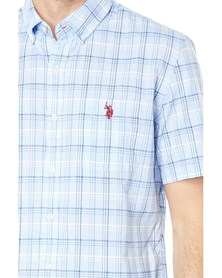 U.S. POLO ASSN. Shirts & Tops Short Sleeve Yarn-Dyed Slub Medium Plaid Woven Shirt 5 U.S. POLO ASSN. Shirts & Tops Short Sleeve Yarn-Dyed Slub Medium Plaid Woven Shirt - Image 3