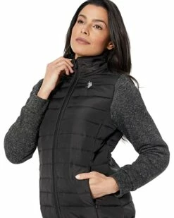 U.S. POLO ASSN. Coats & Outerwear Vest w/ Sweater Sleeves -Valentino Garavani Sales Shop 815LyDFjMZL. AC SR736920