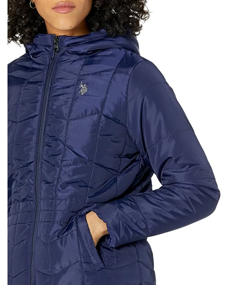 U.S. POLO ASSN. Coats & Outerwear Multiple Channel Hooded Puffer Cozy Lining 5 U.S. POLO ASSN. Coats & Outerwear Multiple Channel Hooded Puffer Cozy Lining - Image 3