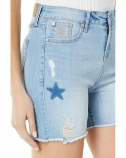 U.S. POLO ASSN. 4 1/2" High-Rise Destructed Stretch Denim Shorts in Lismore Wash 8 U.S. POLO ASSN. 4 1/2" High-Rise Destructed Stretch Denim Shorts in Lismore Wash -Valentino Garavani Sales Shop 8167AgOr8iL. AC SR736920