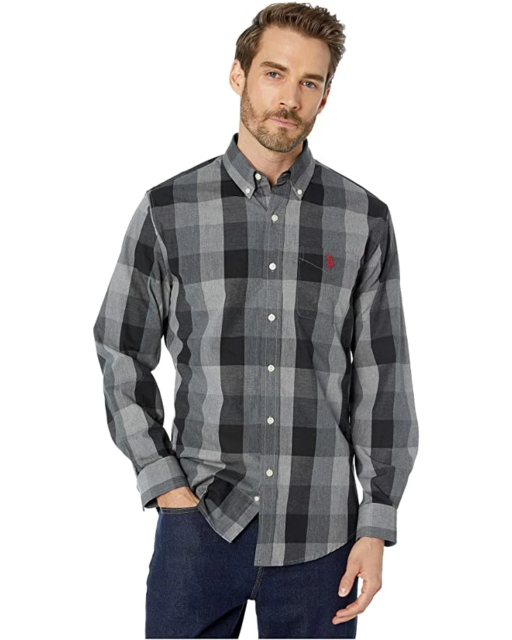 U.S. POLO ASSN. Shirts & Tops Long Sleeve Classic Fit Plaid Heather Woven 3 U.S. POLO ASSN. Shirts & Tops Long Sleeve Classic Fit Plaid Heather Woven