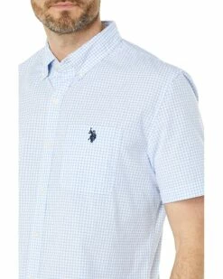 U.S. POLO ASSN. Shirts & Tops Short Sleeve Small Plaid Poplin Woven Shirt -Valentino Garavani Sales Shop 816yjDZOHvL. AC SR736920