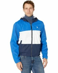 U.S. POLO ASSN. Coats & Outerwear Tricolor Hooded Windbreaker 12 U.S. POLO ASSN. Coats & Outerwear Tricolor Hooded Windbreaker -Valentino Garavani Sales Shop 817lLYOETNL. AC SR736920