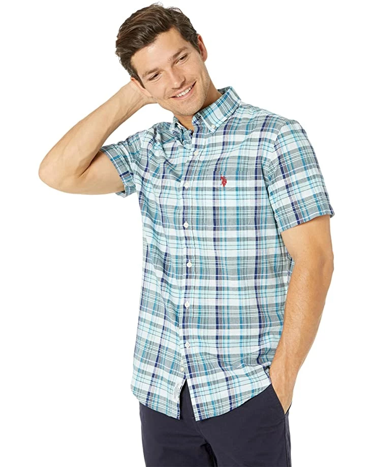 U.S. POLO ASSN. Shirts & Tops Short Sleeve Classic Fit Plaid Poplin Woven Shirt 3 U.S. POLO ASSN. Shirts & Tops Short Sleeve Classic Fit Plaid Poplin Woven Shirt