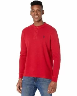 U.S. POLO ASSN. Shirts & Tops Long Sleeve Solid Thermal Henley