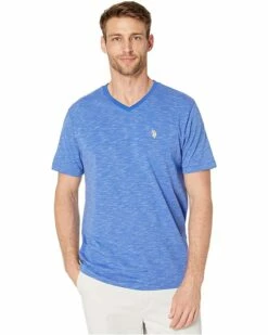 U.S. POLO ASSN. Shirts & Tops Space Dyed V-Neck T-Shirt -Valentino Garavani Sales Shop 8192h6omAnL. AC SR736920