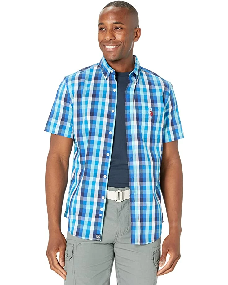 U.S. POLO ASSN. Shirts & Tops Short Sleeve Medium Plaid Stretch Woven Shirt 3 U.S. POLO ASSN. Shirts & Tops Short Sleeve Medium Plaid Stretch Woven Shirt