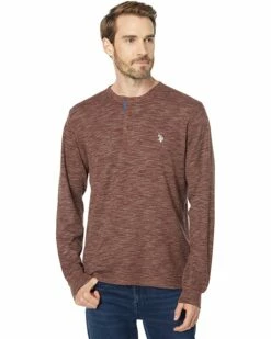 U.S. POLO ASSN. Shirts & Tops Long Sleeve Space Dye Thermal Henley