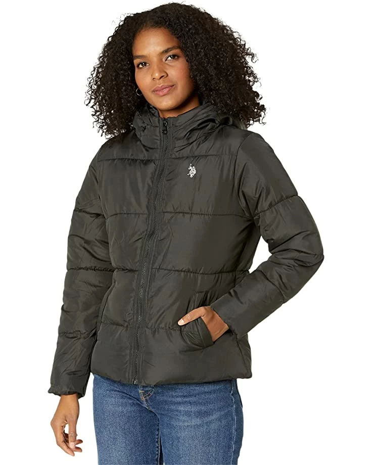 U.S. POLO ASSN. Coats & Outerwear Wide Channel Puffer w/ Hood 3 U.S. POLO ASSN. Coats & Outerwear Wide Channel Puffer w/ Hood