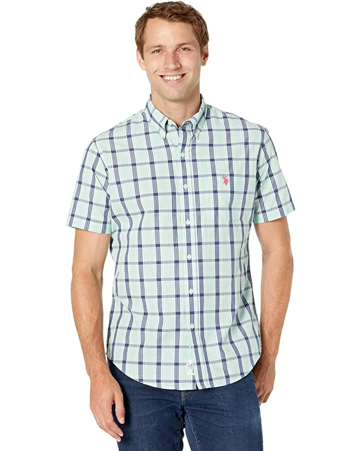 U.S. POLO ASSN. Shirts & Tops Short Sleeve Three-Color Plaid Woven Shirt 9 U.S. POLO ASSN. Shirts & Tops Short Sleeve Three-Color Plaid Woven Shirt - Image 7